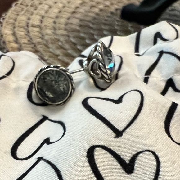 COPY - Brighton Silver and Grey Post Earrings - Picture 3 of 3